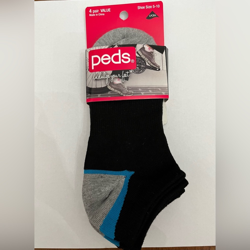 Peds Women’s Socks Four Pair 5-10 Shoe Size